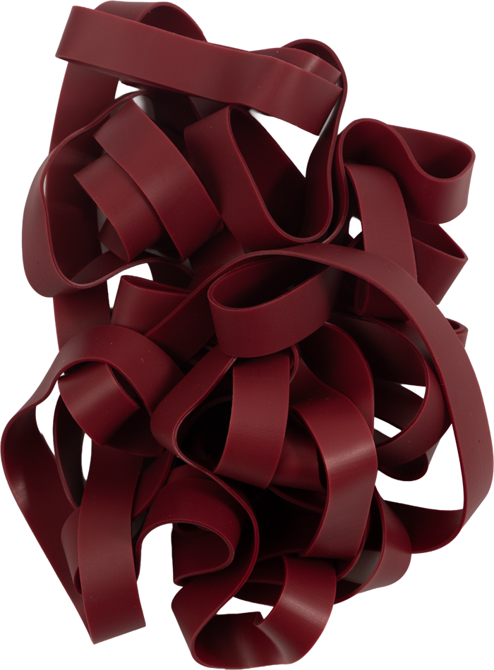 Burgundy Size 107 Rubber Bands - 50 Pack