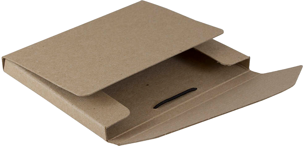 Natural Kraft 5 x 5 5/8 x 3/8 Elastic CD Portfolios
