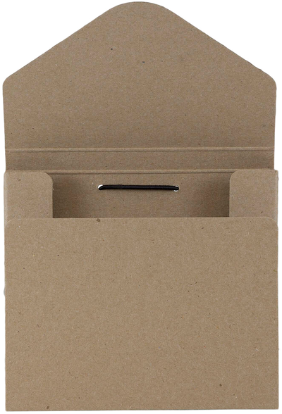 Natural Kraft 5 x 5 5/8 x 3/8 Elastic CD Portfolios