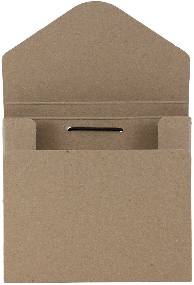 Natural Kraft 5 x 5 5/8 x 3/8 Elastic CD Portfolios