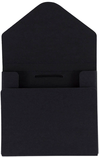 Black Kraft 5 x 5 5/8 x 3/8 Elastic CD Portfolios