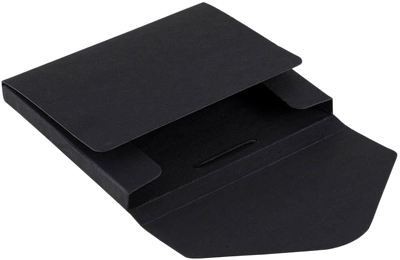 Black Kraft 5 x 5 5/8 x 3/8 Elastic CD Portfolios