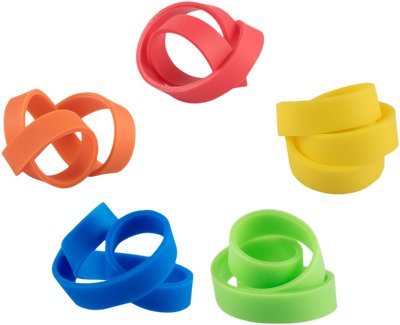 Assorted Size 64 Rubber Bands - 5 Packs of 100