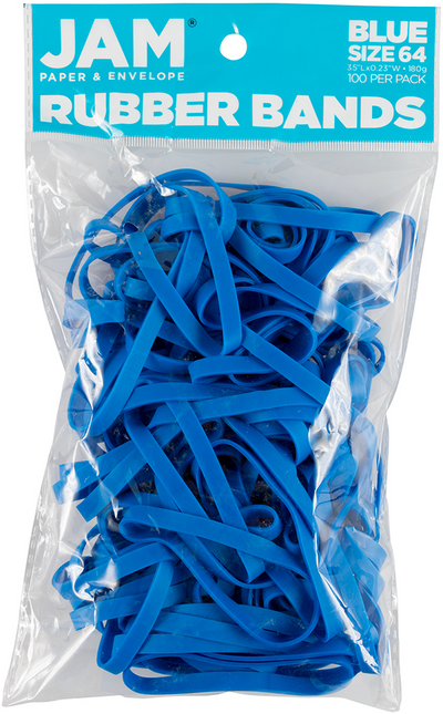 Blue Size 64 Rubber Bands - 100 Pack