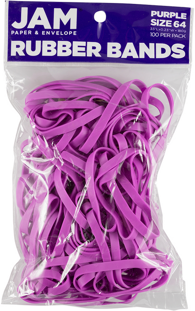 Purple Size 64 Rubber Bands - 100 Pack