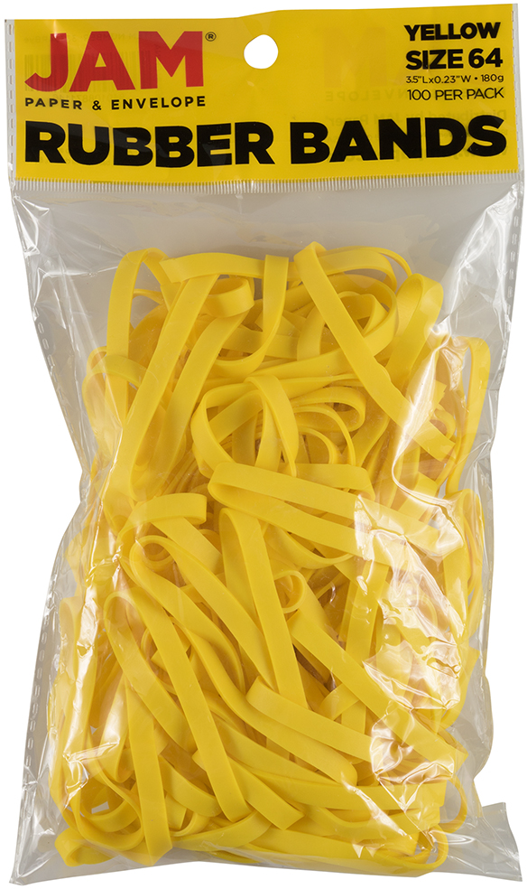 Yellow Size 64 Rubber Bands - 100 Pack