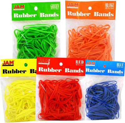 Assorted Size 33 Rubber Bands 5 Packs of 100