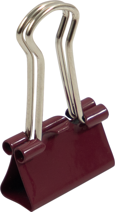 Burgundy X-Small 15mm Binder Clips - 30 Pack