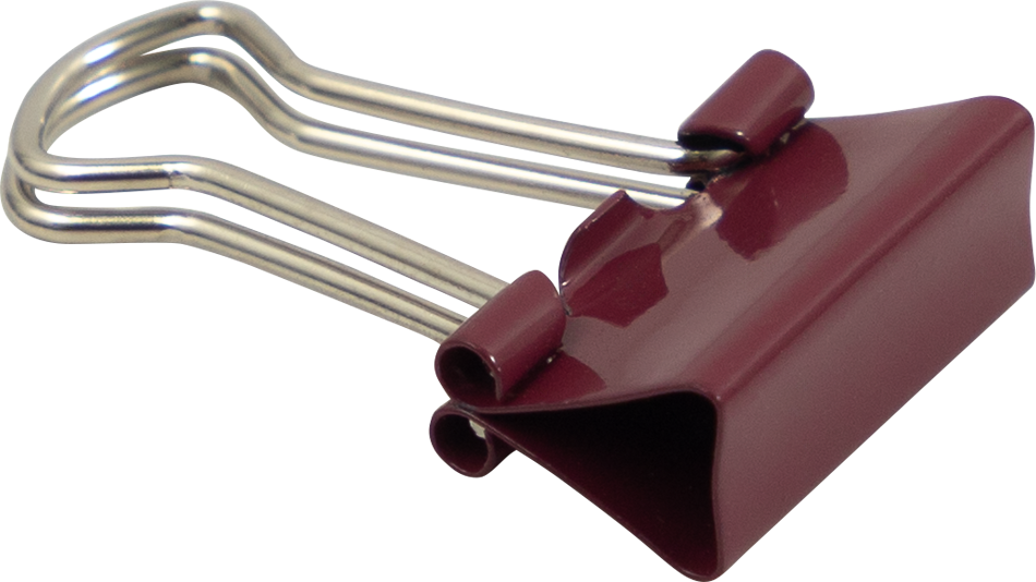 Burgundy X-Small 15mm Binder Clips - 30 Pack