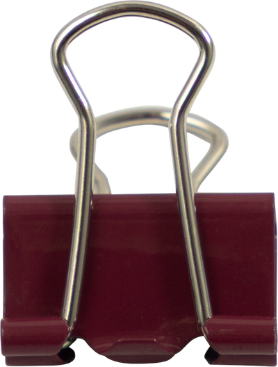 Burgundy X-Small 15mm Binder Clips - 30 Pack