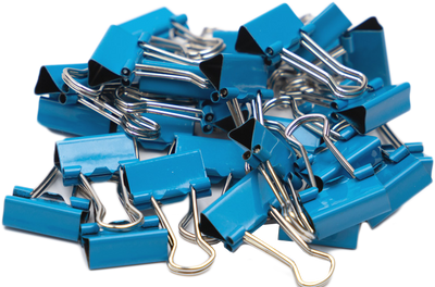 Blue X-Small 15mm Binder Clips - 30 Pack