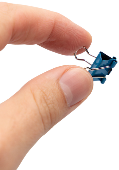 Blue X-Small 15mm Binder Clips - 30 Pack