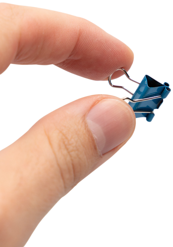 Blue X-Small 15mm Binder Clips - 30 Pack