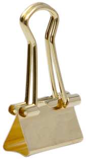 Gold X-Small 15mm Binder Clips - 30 Pack