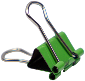 Green X-Small 15mm Binder Clips - 30 Pack