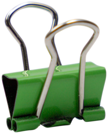 Green X-Small 15mm Binder Clips - 30 Pack