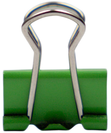 Green X-Small 15mm Binder Clips - 30 Pack