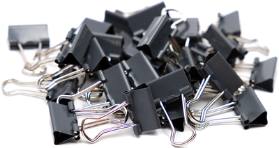 Gray X-Small 15mm Binder Clips - 30 Pack