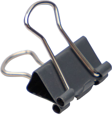 Gray X-Small 15mm Binder Clips - 30 Pack