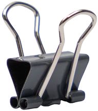 Gray X-Small 15mm Binder Clips - 30 Pack