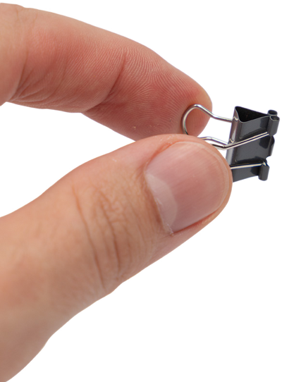 Gray X-Small 15mm Binder Clips - 30 Pack