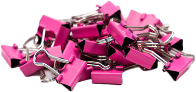 Pink X-Small 15mm Binder Clips - 30 Pack