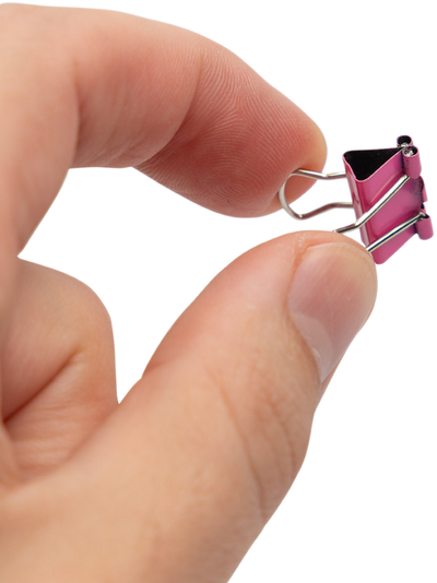 Pink X-Small 15mm Binder Clips - 30 Pack