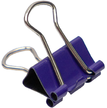 Purple X-Small 15mm Binder Clips - 30 Pack