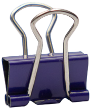 Purple X-Small 15mm Binder Clips - 30 Pack