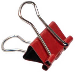 Red X-Small 15mm Binder Clips - 30 Pack