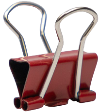 Red X-Small 15mm Binder Clips - 30 Pack