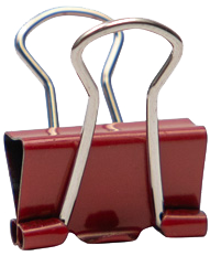 Red X-Small 15mm Binder Clips - 30 Pack