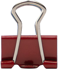Red X-Small 15mm Binder Clips - 30 Pack