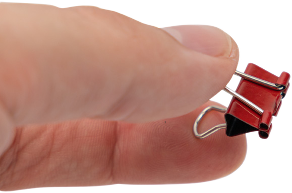 Red X-Small 15mm Binder Clips - 30 Pack