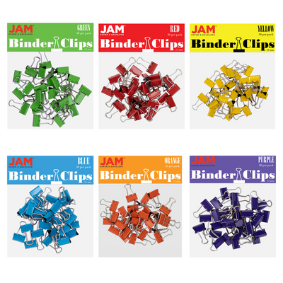Assorted X-Small 15mm Binder Clips - 6 Packs of 30