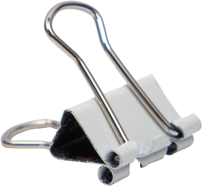 White X-Small 15mm Binder Clips - 30 Pack