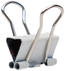 White X-Small 15mm Binder Clips - 30 Pack