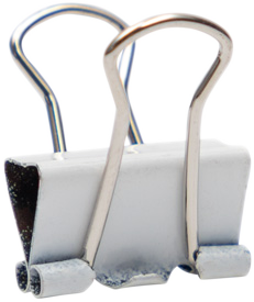 White X-Small 15mm Binder Clips - 30 Pack