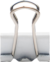 White X-Small 15mm Binder Clips - 30 Pack