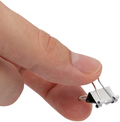 White X-Small 15mm Binder Clips - 30 Pack