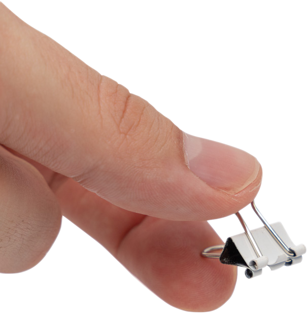 White X-Small 15mm Binder Clips - 30 Pack