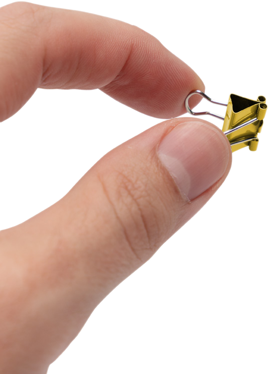 Yellow X-Small 15mm Binder Clips  - 30 Pack