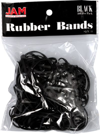 Black Size 33 Rubber Bands - 100 Pack