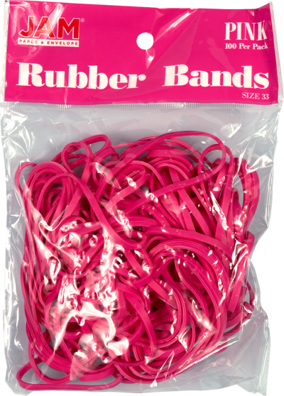 Pink Size 33 Rubber Bands - 100 Pack