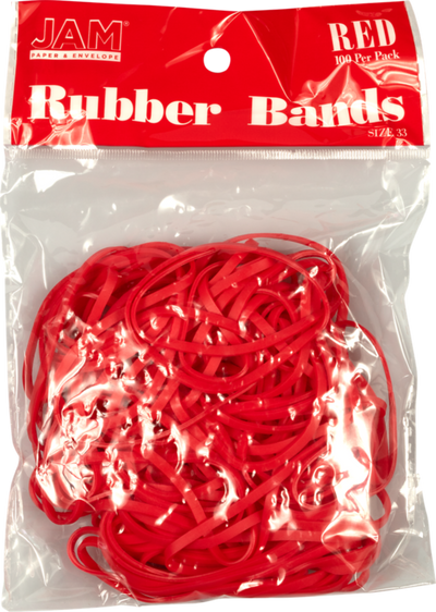 Red Size 33 Rubber Bands - 100 Pack
