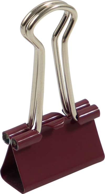 Burgundy Small 19mm Binder Clips - 25 Pack