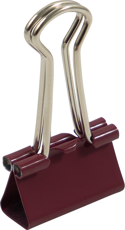 Burgundy Small 19mm Binder Clips - 25 Pack