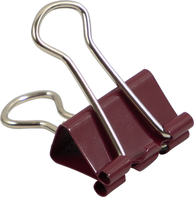 Burgundy Small 19mm Binder Clips - 25 Pack