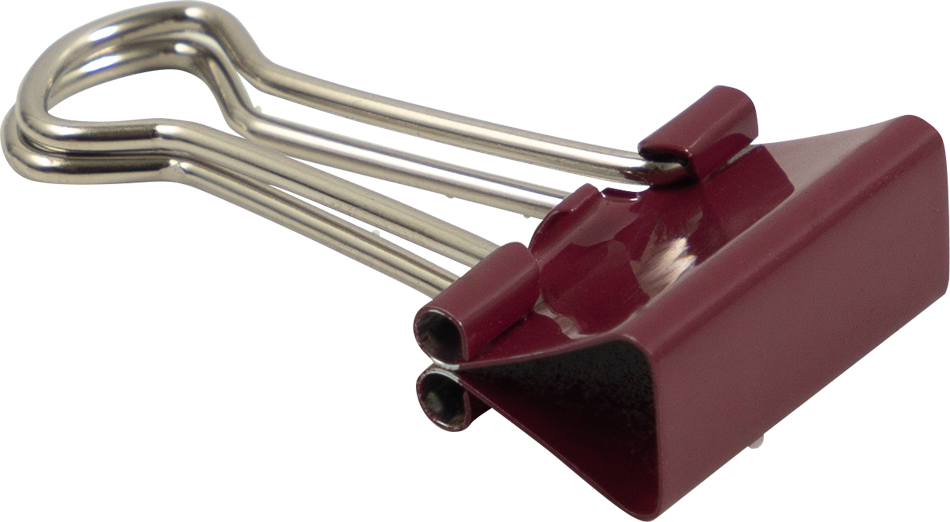 Burgundy Small 19mm Binder Clips - 25 Pack