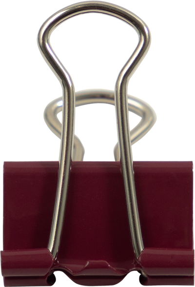 Burgundy Small 19mm Binder Clips - 25 Pack